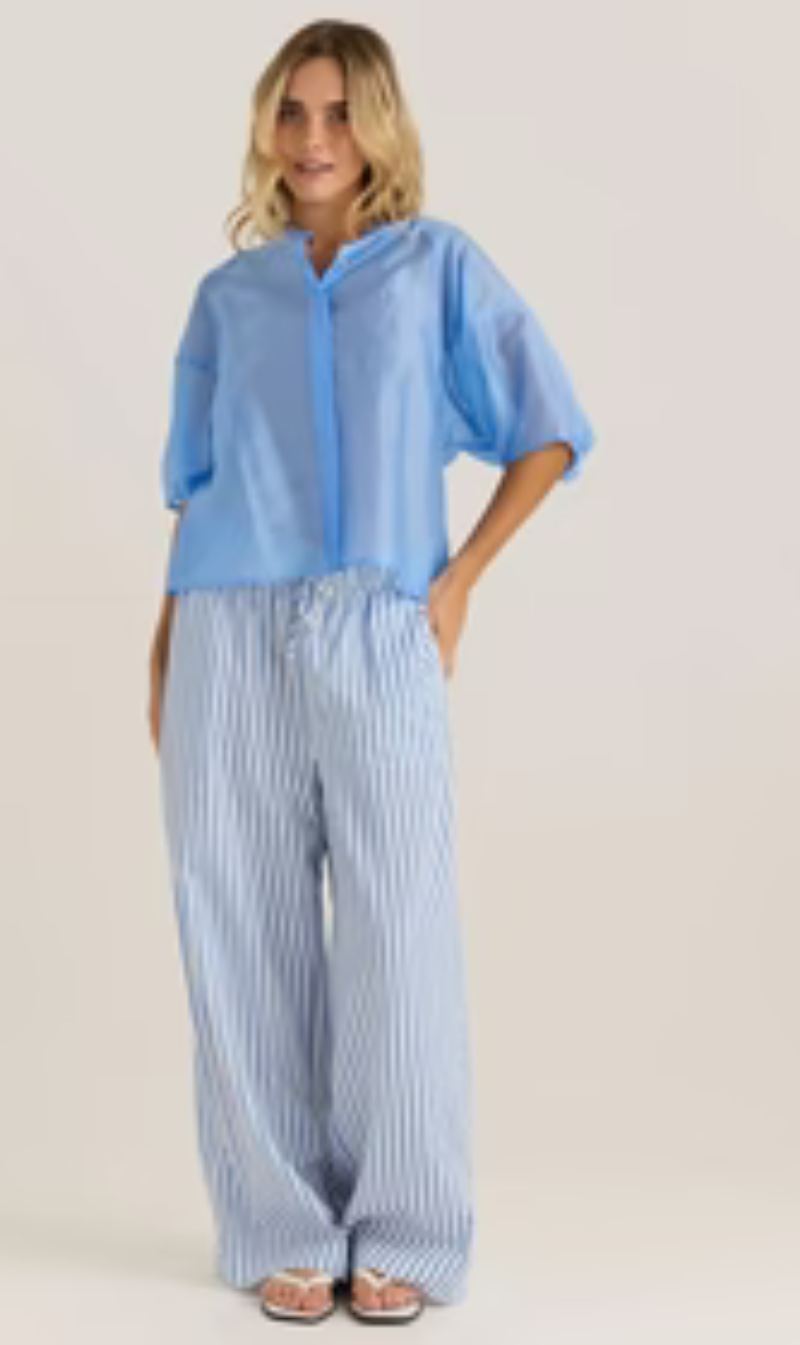 Wilder Seam Blouse Cornflower Blue