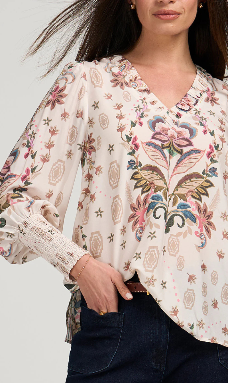 Antoinette Blouse Bone - Multi