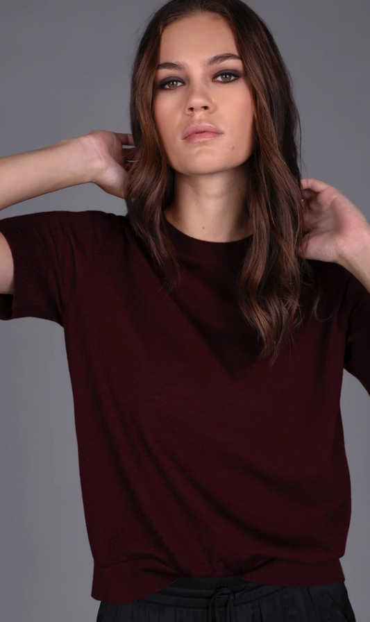 Merino Classic Tee | Merlot