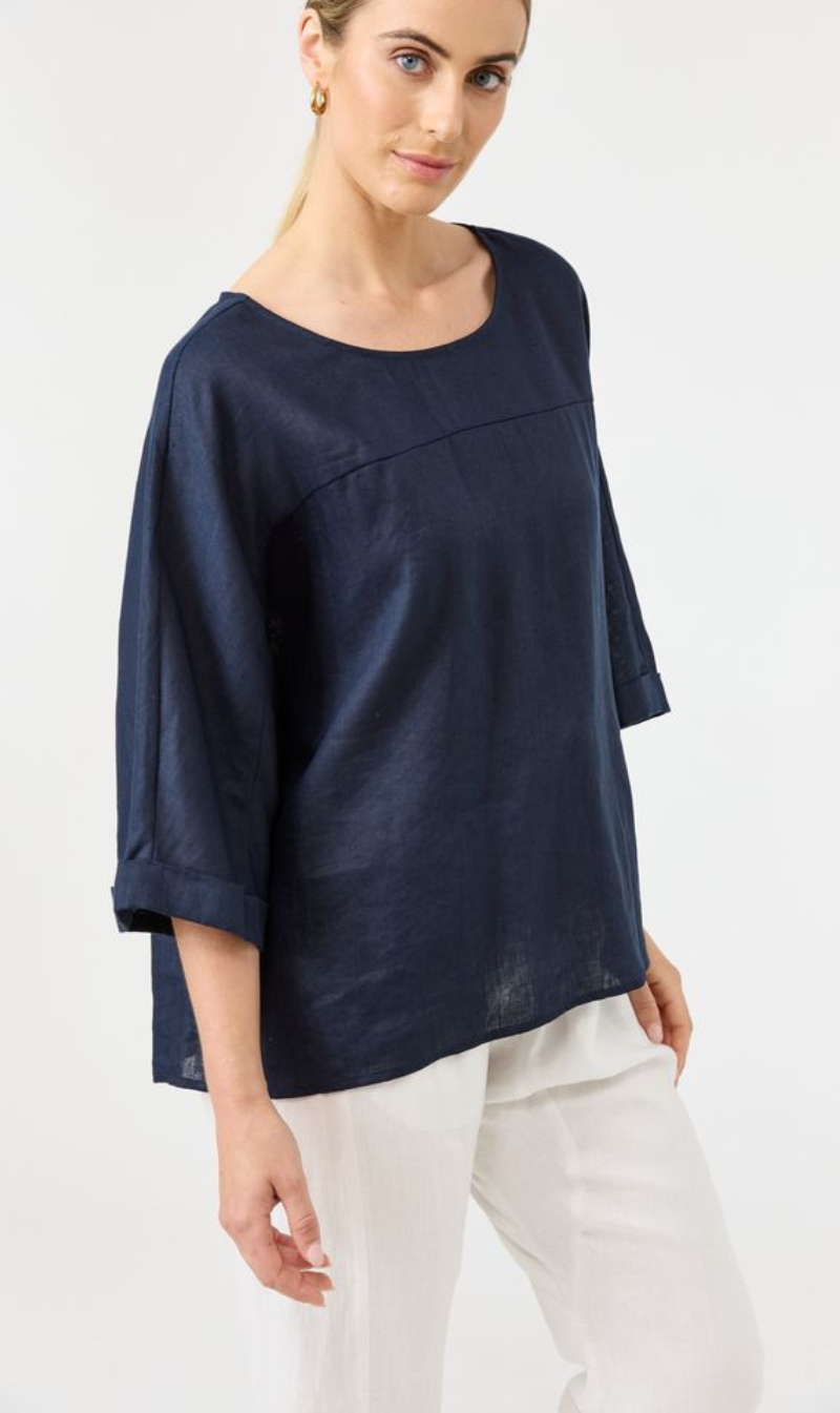 Studio Relaxed Top | Navy