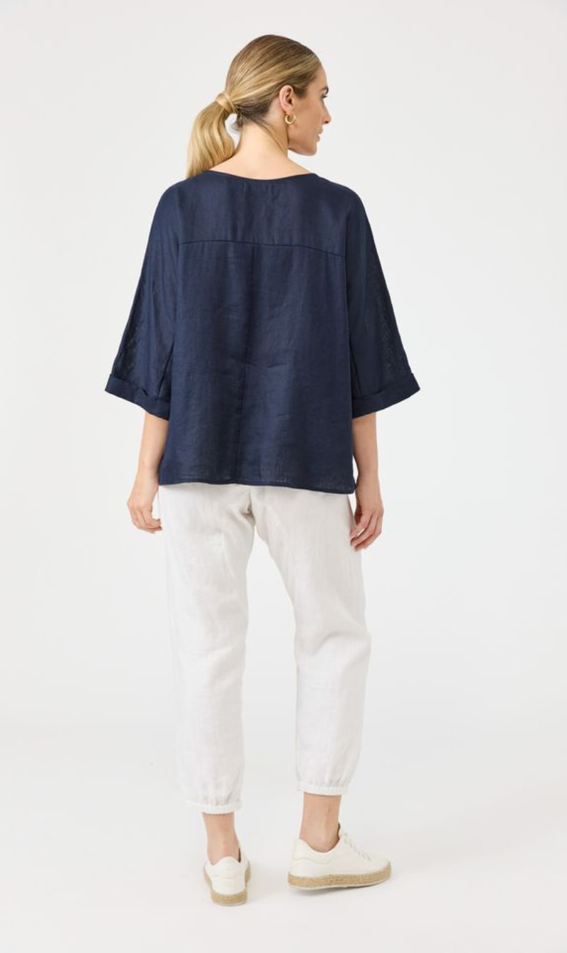 Studio Relaxed Top | Navy