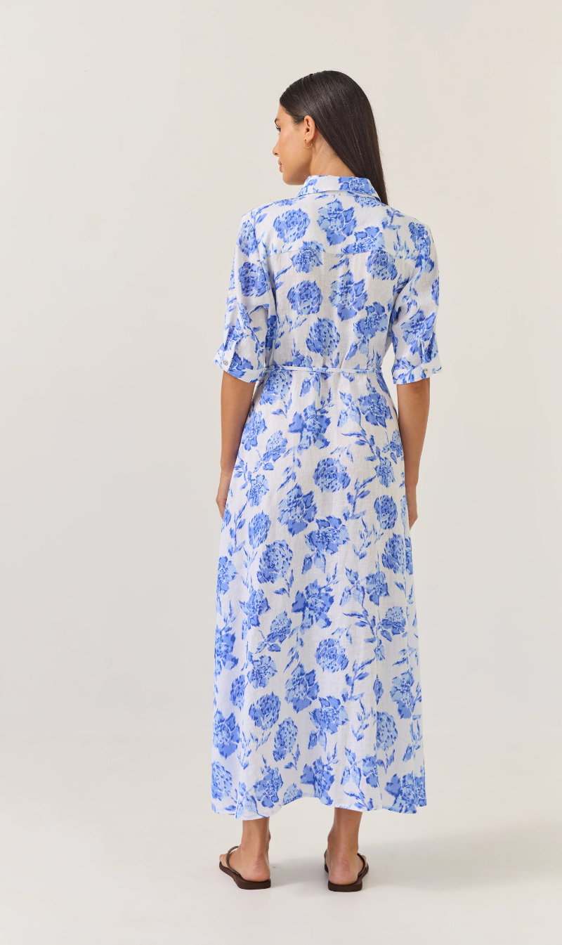 Nicola Dress | Blue Rose