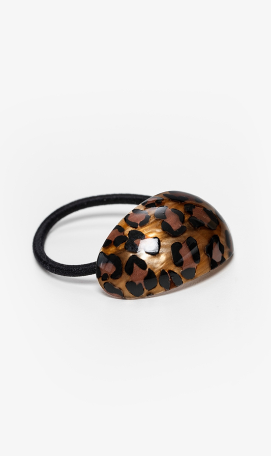 Dark Cheetah Cuff Hair Tie