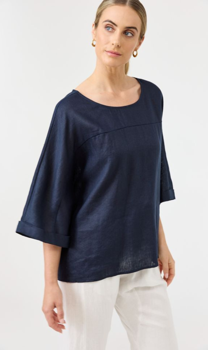 Studio Relaxed Top | Navy