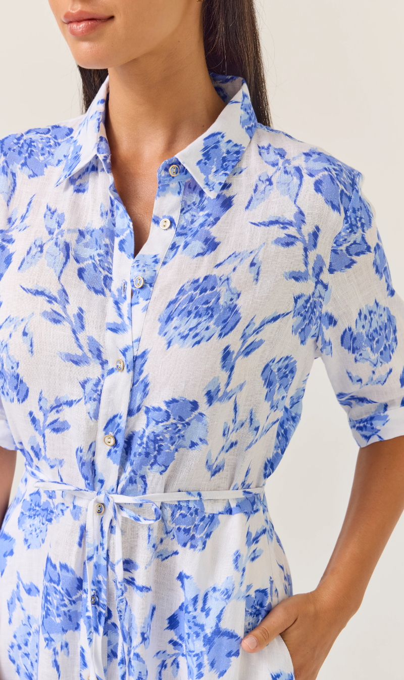 Nicola Dress | Blue Rose