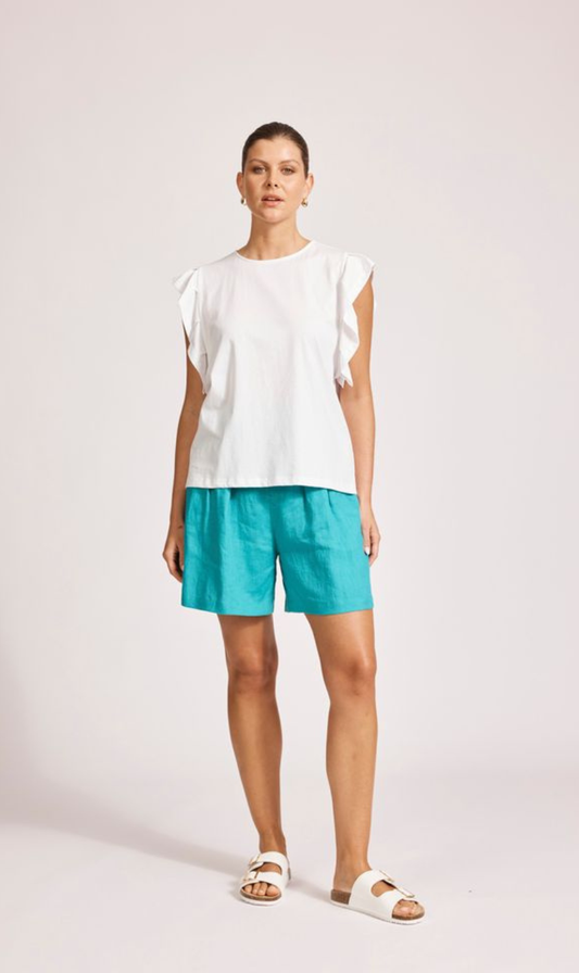 Francia Frill Tank | White