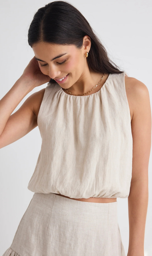 Reflection Linen Shell Top