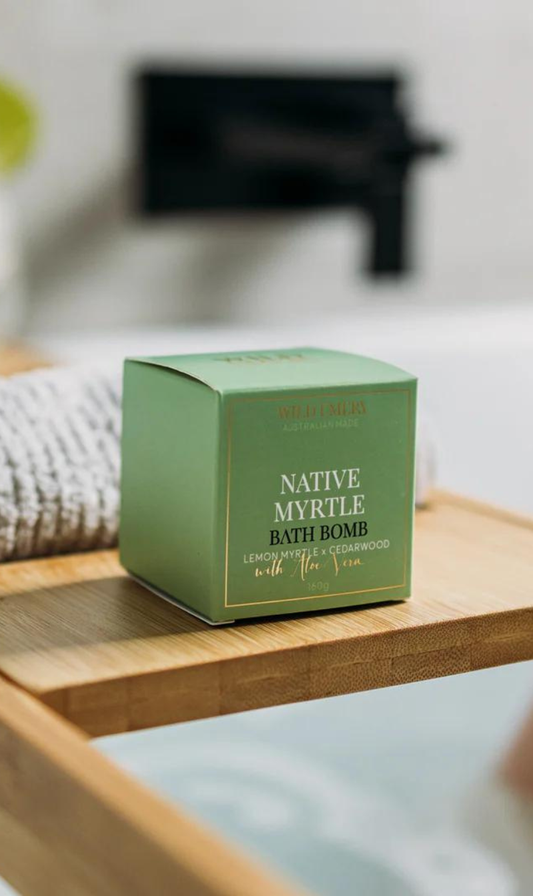 Native Myrtle Bath Bomb | Lemon Myrtle + Cedarwood