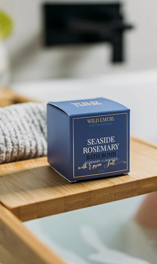 Seaside Rosemary Bath Bomb | Rosemary + Lavender