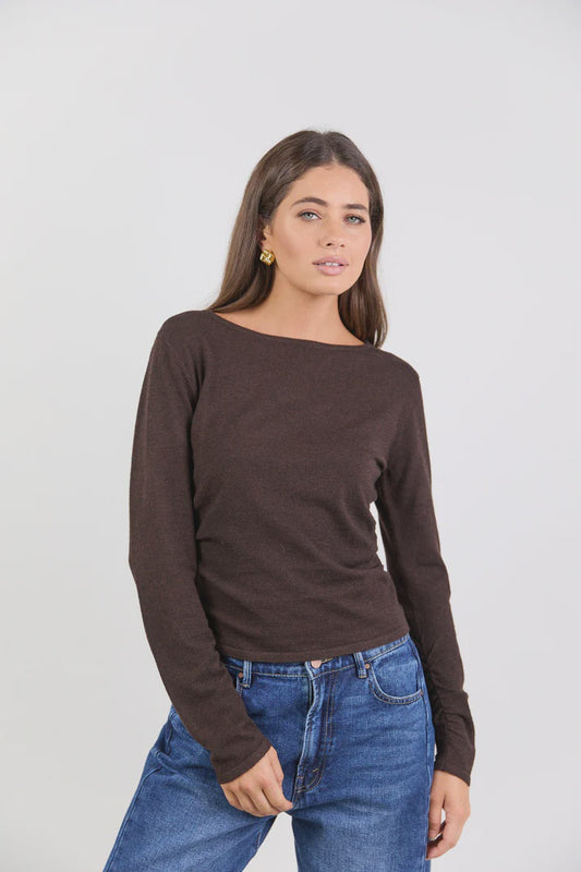 Groove Knit Top | Chocolate