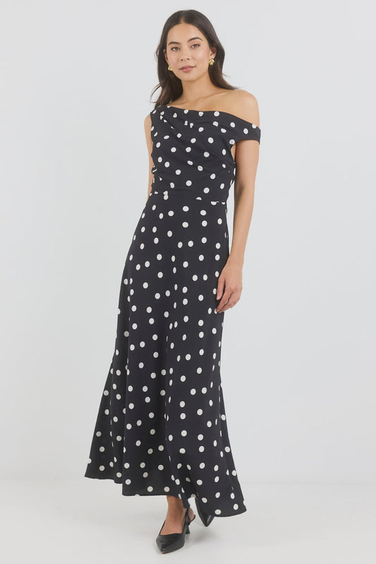 Spotlight Off Shoulder Flare Maxi Dress
