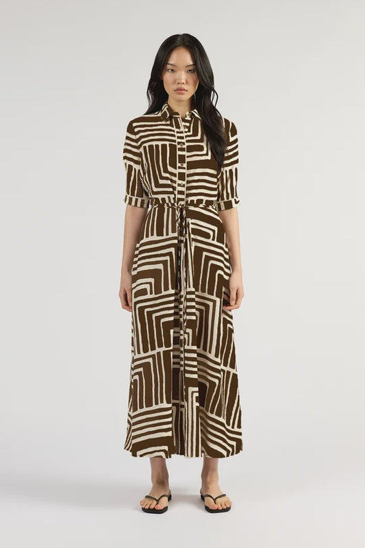 Nicola Dress | Choc Geo