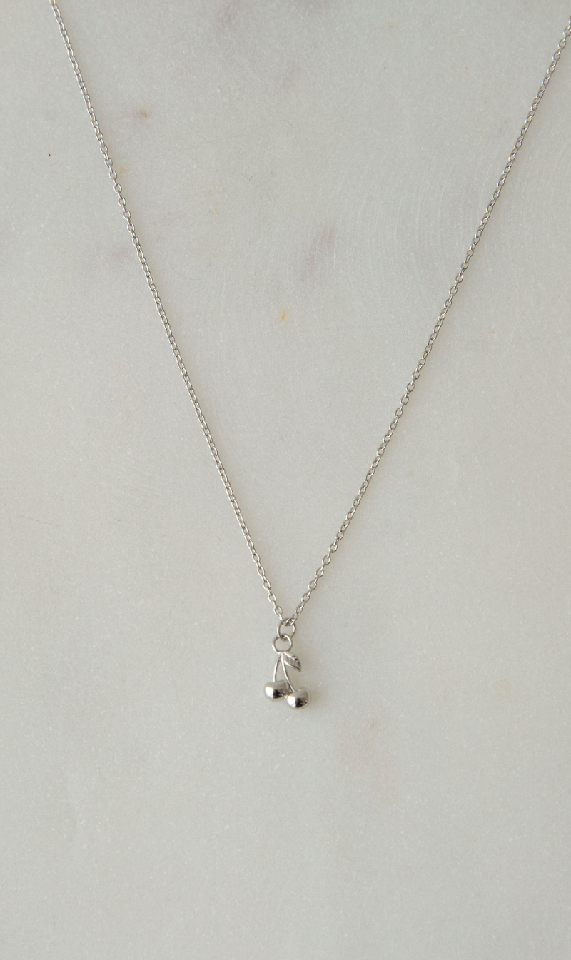 Cherry Bomb Necklace - Silver
