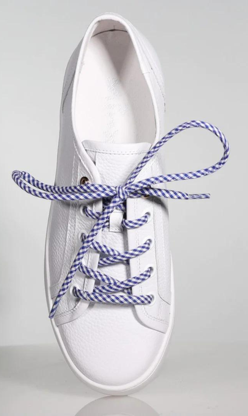 Navy Gingham Laces